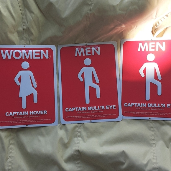 captain morgan Other - Captain Morgan Themed Bathroom Wall/Door Signs